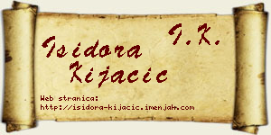 Isidora Kijačić vizit kartica